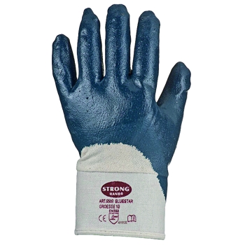 Art.-Nr. 0563 Handschuhe blau m. Nitril teilbeschichtet - STRONGHAND