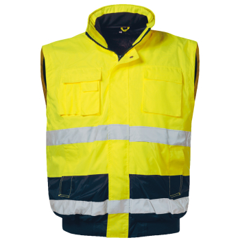 Art.-Nr. 23558 WARNSCHUTZPILOTJACKE *SIEGFRIED*, GELB/MARINE  - ELYSEE